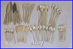Wm Rogers IS Silver Plate Regent 70 PC Flatware Set Vintage 1938 Wm Rogers IS Silver Plate Regent 70 PC Flatware Set Vintage 1938