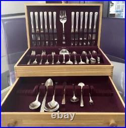 Wm Rogers IS Vintage Silver Plate 83-Pc Spring Charm 1950 Flatware Set For 12