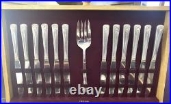 Wm Rogers IS Vintage Silver Plate 83-Pc Spring Charm 1950 Flatware Set For 12
