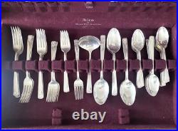 Wm Rogers IS Vintage Silver Plate 83-Pc Spring Charm 1950 Flatware Set For 12