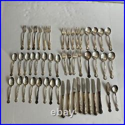 Wm Rogers MFG CO Extra Plate Original Rodgers Silverplate Flatware Set 49 Pieces Wm Rogers MFG CO Extra Plate Original Rodgers Silverplate Flatware Set 49 Pieces