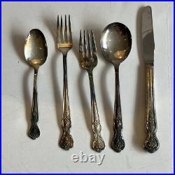 Wm Rogers MFG CO Extra Plate Original Rodgers Silverplate Flatware Set 49 Pieces Wm Rogers MFG CO Extra Plate Original Rodgers Silverplate Flatware Set 49 Pieces
