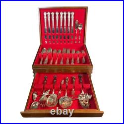 Wm Rogers MFG CO Extra Plate Original Rodgers Silverplate Flatware Set 63ps BOX Wm Rogers MFG CO Extra Plate Original Rodgers Silverplate Flatware Set 63ps BOX