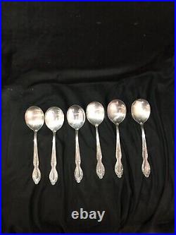 Wm Rogers MFG Co Reinforce Silver Plate AA 64 Pc Vintage Set with Case Certificate