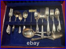 Wm Rogers MFG Co. Silverplate Flatware Set 50 Pieces, Vintage