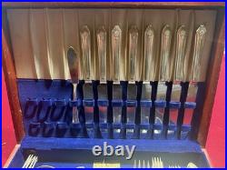 Wm Rogers MFG Co. Silverplate Flatware Set 50 Pieces, Vintage