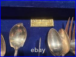 Wm Rogers MFG Co. Silverplate Flatware Set 50 Pieces, Vintage