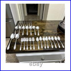 Wm. Rogers Mfg. Co. Extra Plate Silver Plated 25pc Flatware Set Service 5