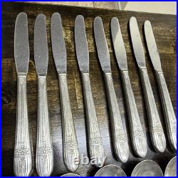 Wm. Rogers Mfg. Co. Extra Plate Silver Plated 25pc Flatware Set Service 5
