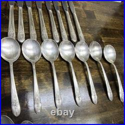Wm. Rogers Mfg. Co. Extra Plate Silver Plated 25pc Flatware Set Service 5