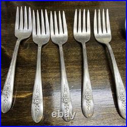 Wm. Rogers Mfg. Co. Extra Plate Silver Plated 25pc Flatware Set Service 5