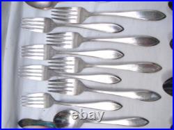 Wm Rogers Mfg Co IS Silverplate Flatware Lufberry 50 pc Silver Plate Svc For 8 Wm Rogers Mfg Co IS Silverplate Flatware Lufberry 50 pc Silver Plate Svc For 8