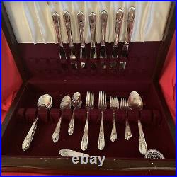 Wm Rogers Mfg Co Silver Plate Reflections Set 43 pc 1939 with Chest