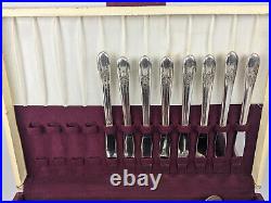 Wm. Rogers Reflection King Edward & Monroe Silver 56pc Flatware Set extra