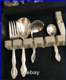 Wm Rogers Reinforced Plate Silver AA IS Lady Densmore Pat. 66 Pieces Flatware