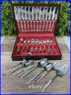 Wm Rogers Reinforced Silver Plate Lady Densmore Pattern 12 place settings + more