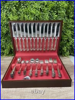 Wm Rogers Reinforced Silver Plate Lady Densmore Pattern 12 place settings + more