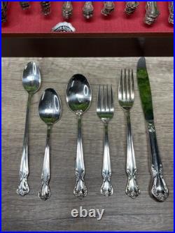 Wm Rogers Reinforced Silver Plate Lady Densmore Pattern 12 place settings + more