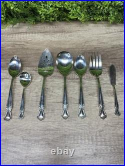 Wm Rogers Reinforced Silver Plate Lady Densmore Pattern 12 place settings + more