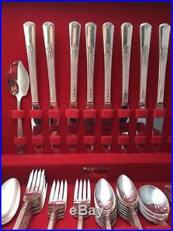 Wm Rogers Sectional Art Deco Silverware Flatware Cadence Guild Lot Of 49 Pieces