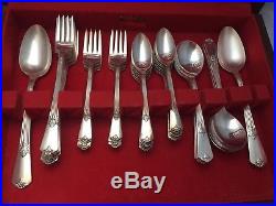 Wm Rogers Sectional Art Deco Silverware Flatware Cadence Guild Lot Of 49 Pieces