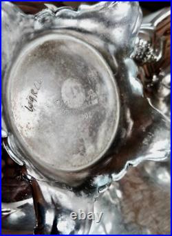 Wm Rogers Silver Plate Victorian Rose Coffee Tea Service 5 piece Set WithTray Wm Rogers Silver Plate Victorian Rose Coffee Tea Service 5 piece Set WithTray