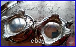 Wm Rogers Silver Plate Victorian Rose Coffee Tea Service 5 piece Set WithTray Wm Rogers Silver Plate Victorian Rose Coffee Tea Service 5 piece Set WithTray