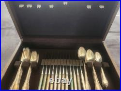 Wm Rogers Silverplate Set of 62 In Box Silverware Flatware Vintage Flatware Set