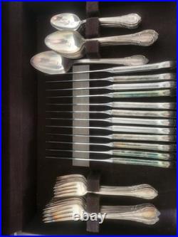 Wm Rogers Silverplate Set of 62 In Box Silverware Flatware Vintage Flatware Set