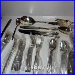 Wm Rogers & Son AA IS Silverplate Flatware Set 70+pc With Wood Chest Vintage
