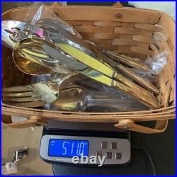 Wm Rogers & Son AA IS Silverplate Flatware Set 70+pc With Wood Chest Vintage