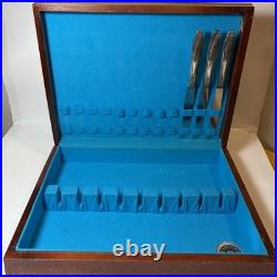Wm Rogers & Son AA IS Silverplate Flatware Set 70+pc With Wood Chest Vintage