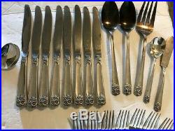 Wm Rogers & Son APRIL International Silver Plate 1950 Silverware setting for 8