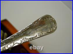 Wm. Rogers & Son ENCHANTED ROSE Silver Plate Flatware Set 42PC with Wood Chest