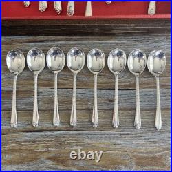 Wm Rogers & Son EXQUISITE 1940 Silverplate Flatware Service For 8 &Serving Chest