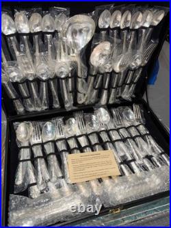 Wm. Rogers & Son Enchanted Rose 63-Piece Silverplated Flatware Set