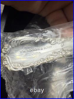 Wm Rogers & Son Enchanted Rose Silverplate Flatware Set With its Original Case