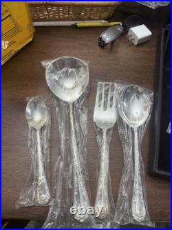 Wm Rogers & Son Enchanted Rose Silverplate Flatware Set With its Original Case
