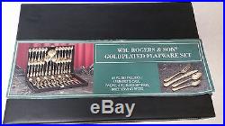 Wm. Rogers & Son Goldplated Flatware Set 51 pieces
