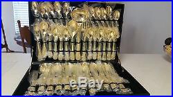 Wm. Rogers & Son Goldplated Flatware Set 51 pieces