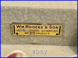 Wm Rogers & Son IS EXQUISITE Pattern Silverplate Flatware Set 50 Pc. In Chest Wm Rogers & Son IS EXQUISITE Pattern Silverplate Flatware Set 50 Pc. In Chest
