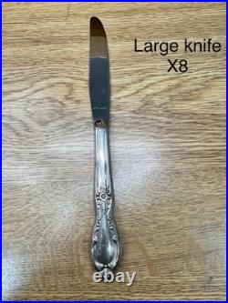 Wm. Rogers & Son VICTORIAN ROSE Silverplate Flatware 72 Pc Set in original box Wm. Rogers & Son VICTORIAN ROSE Silverplate Flatware 72 Pc Set in original box