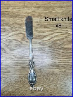 Wm. Rogers & Son VICTORIAN ROSE Silverplate Flatware 72 Pc Set in original box Wm. Rogers & Son VICTORIAN ROSE Silverplate Flatware 72 Pc Set in original box