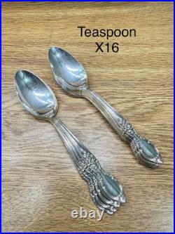 Wm. Rogers & Son VICTORIAN ROSE Silverplate Flatware 72 Pc Set in original box Wm. Rogers & Son VICTORIAN ROSE Silverplate Flatware 72 Pc Set in original box