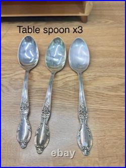 Wm. Rogers & Son VICTORIAN ROSE Silverplate Flatware 72 Pc Set in original box Wm. Rogers & Son VICTORIAN ROSE Silverplate Flatware 72 Pc Set in original box