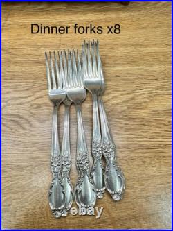 Wm. Rogers & Son VICTORIAN ROSE Silverplate Flatware 72 Pc Set in original box Wm. Rogers & Son VICTORIAN ROSE Silverplate Flatware 72 Pc Set in original box