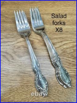 Wm. Rogers & Son VICTORIAN ROSE Silverplate Flatware 72 Pc Set in original box Wm. Rogers & Son VICTORIAN ROSE Silverplate Flatware 72 Pc Set in original box