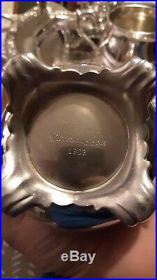 Wm Rogers & Son Victorian Rose Coffee/Tea Set 1901-1904 Oval Serving Tray 1981