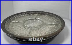 Wm. Rogers Vintage Silver Plate Mid-Century 1970 15 Spinning Lazy Susan Tray