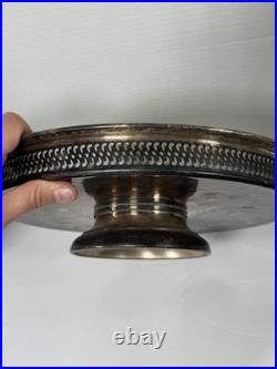 Wm. Rogers Vintage Silver Plate Mid-Century 1970 15 Spinning Lazy Susan Tray